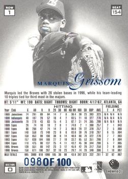 1997 Flair Showcase - Legacy Collection Row 1 (Grace) #154 Marquis Grissom Back