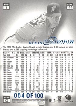 1997 Flair Showcase - Legacy Collection Row 1 (Grace) #166 Kevin Brown Back