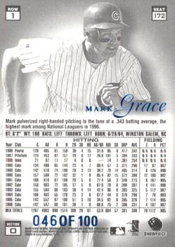 1997 Flair Showcase - Legacy Collection Row 1 (Grace) #172 Mark Grace Back