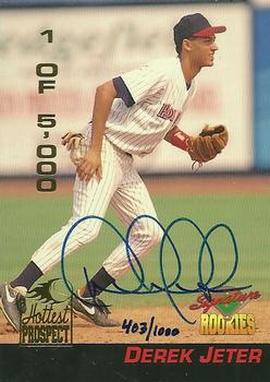 1994 Signature Rookies - Hottest Prospects Signatures #S4 Derek Jeter Front