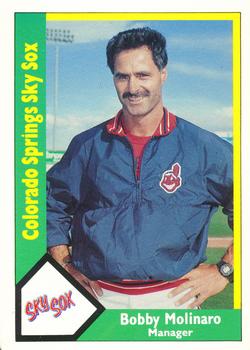 1990 CMC Colorado Springs Sky Sox #24 Bobby Molinaro Front