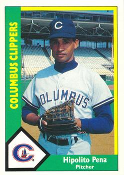 1990 CMC Columbus Clippers #6 Hipolito Pena Front