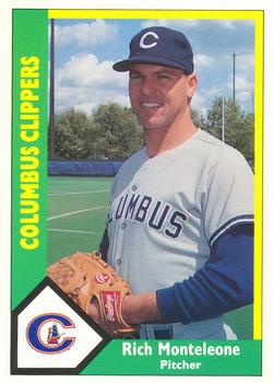 1990 CMC Columbus Clippers #8 Rich Monteleone Front