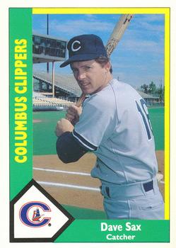 1990 CMC Columbus Clippers #19 Dave Sax Front