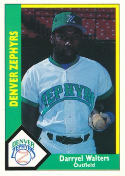 1990 CMC Denver Zephyrs #6 Darryel Walters Front