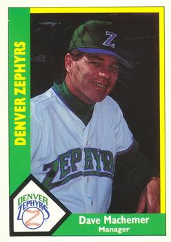 1990 CMC Denver Zephyrs #25 Dave Machemer Front