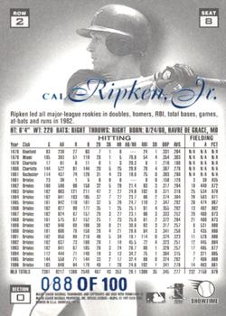 1997 Flair Showcase - Legacy Collection Row 2 (Style) #8 Cal Ripken, Jr. Back