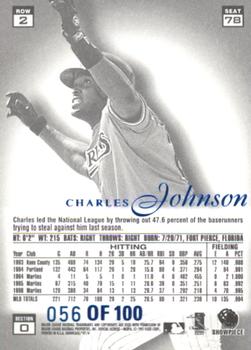 1997 Flair Showcase - Legacy Collection Row 2 (Style) #78 Charles Johnson Back