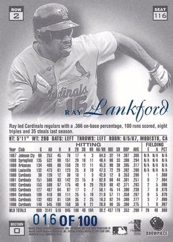 1997 Flair Showcase - Legacy Collection Row 2 (Style) #116 Ray Lankford Back