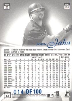 1997 Flair Showcase - Legacy Collection Row 2 (Style) #169 John Jaha Back