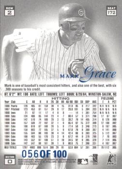 1997 Flair Showcase - Legacy Collection Row 2 (Style) #172 Mark Grace Back