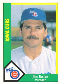 1990 CMC Iowa Cubs #24 Jim Essian Front