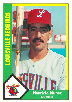 1990 CMC Louisville Redbirds #26 Mauricio Nunez Front