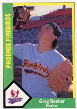 1990 CMC Phoenix Firebirds #9 Greg Booker Front