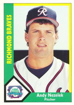 1990 CMC Richmond Braves #5 Andy Nezelek Front