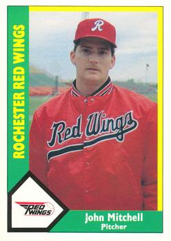 1990 CMC Rochester Red Wings #21 John Mitchell Front