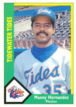 1990 CMC Tidewater Tides #5 Manny Hernandez Front