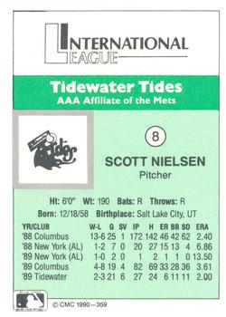 1990 CMC Tidewater Tides #8 Scott Nielsen Back
