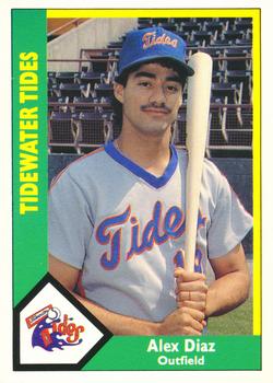 1990 CMC Tidewater Tides #23 Alex Diaz Front