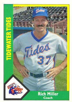 1990 CMC Tidewater Tides #29 Rich Miller Front