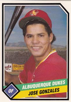 1989 CMC Albuquerque Dukes #17 Jose Gonzalez Front