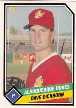 1989 CMC Albuquerque Dukes #6 Dave Eichhorn  Front