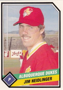 1989 CMC Albuquerque Dukes #9 Jim Neidlinger  Front