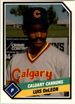 1989 CMC Calgary Cannons #1 Luis DeLeon  Front