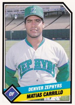 1989 CMC Denver Zephyrs #22 Matias Carrillo  Front