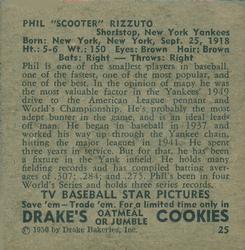1950 Drake's TV Baseball Series (D358) #25 Phil 