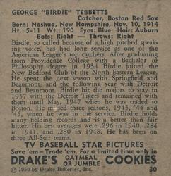 1950 Drake's TV Baseball Series (D358) #30 George 