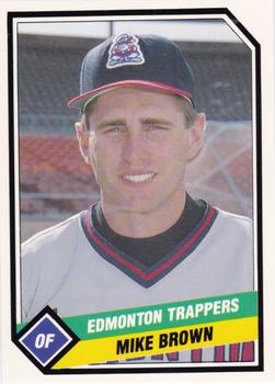 1989 CMC Edmonton Trappers #18 Mike Brown Front