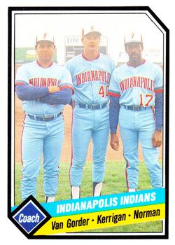 1989 CMC Indianapolis Indians #24 Dave Van Gorder / Joe Kerrigan / Nelson Norman Front