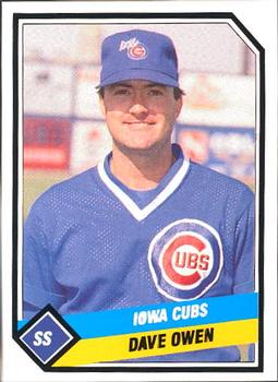 1989 CMC Iowa Cubs #19 Dave Owen  Front