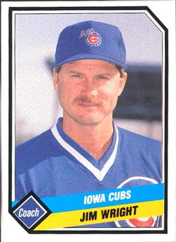 1989 CMC Iowa Cubs #24 Jim Wright Front