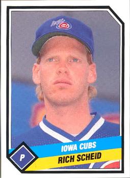 1989 CMC Iowa Cubs #9 Rich Scheid  Front