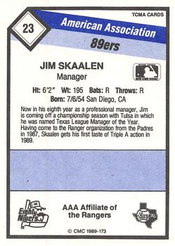 1989 CMC Oklahoma City 89ers #23 Jim Skaalen Back