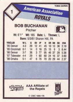 1989 CMC Omaha Royals #1 Bob Buchanan  Back