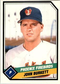 1989 CMC Phoenix Firebirds #1 John Burkett  Front