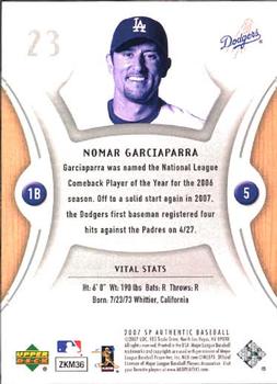 2007 SP Authentic #23 Nomar Garciaparra Back