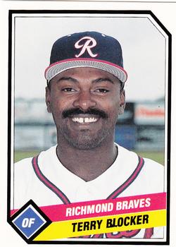 1989 CMC Richmond Braves #17 Terry Blocker  Front