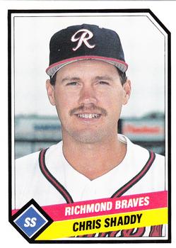 1989 CMC Richmond Braves #22 Chris Shaddy  Front