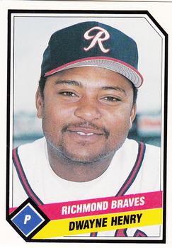 1989 CMC Richmond Braves #4 Dwayne Henry  Front