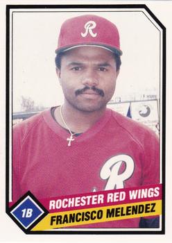 1989 CMC Rochester Red Wings #3 Francisco Melendez  Front