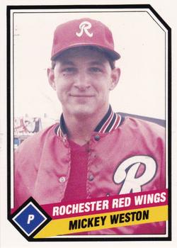 1989 CMC Rochester Red Wings #6 Mickey Weston  Front