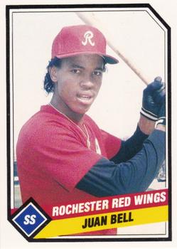 1989 CMC Rochester Red Wings #21 Juan Bell  Front