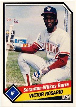 1989 CMC Scranton/Wilkes-Barre Red Barons #23 Victor Rosario Front