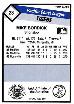 1989 CMC Tacoma Tigers #23 Mike Bordick  Back