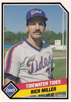 1989 CMC Tidewater Tides #25 Rich Miller Front