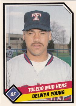 1989 CMC Toledo Mud Hens #22 Delwyn Young  Front